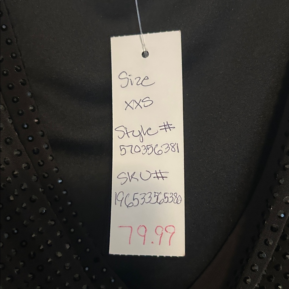 WHBM Rhinestone Drape Neck Top - Picture 5 of 6
